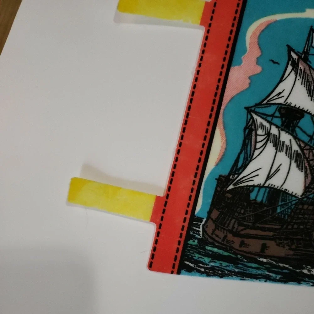 Vintage Plymouth Rock, MA Mayflower‎ travel souvenir felt flag banner pennant